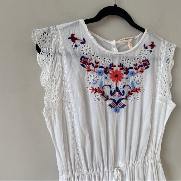 REBECCA Taylor Lace Floral Embroidery Eyelet Dress - Picture 5 of 12
